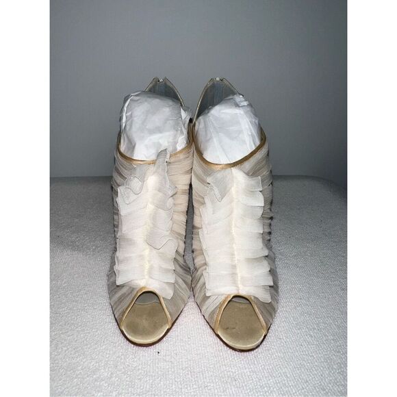 Christian Louboutin Silk Canonita 100 MM Booties 40 Authentic - Picture 3 of 13
